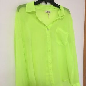 Neon button up